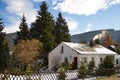 Titisee-Neustadt, Germany - 10 30 2012: Small nice white house in surroundings of Titisee