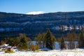 Titisee-Neustadt, Germany - 10 30 2012: surroundings of Titisee, european village, Black forest in beautiful winter cold day.