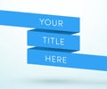 Title Banner 3d Ribbon Full Page Template Vector Royalty Free Stock Photo