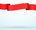 Title Banner 3d Ribbon Strip Full Page Template Vector Royalty Free Stock Photo