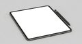 Title: Blank Digital Tablet With Stylus Mockup Technology Concept Royalty Free Stock Photo