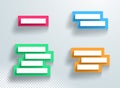 Title Colorful Text Box Set Stacked With 3d Shadows Frame Backing Royalty Free Stock Photo