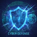Title: Cyber Defense and Data Protection Royalty Free Stock Photo