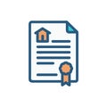 Title Deed Icon for Ownership Proof Royalty Free Stock Photo