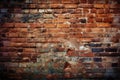 Ai Generative Old brick wall with peeling paint. Abstract grunge background. Vintage brick wall texture background Royalty Free Stock Photo