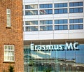 Title Erasmus MC on the building in Rotterdam city at Netherlands Royalty Free Stock Photo