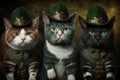 Title: Happy Cat St. Patrick`s Day Celebration. Generative AI Royalty Free Stock Photo