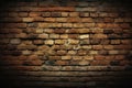 Ai Generative Old brick wall with peeling paint. Abstract grunge background. Vintage brick wall texture background Royalty Free Stock Photo