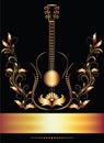 Title page with guitar Royalty Free Stock Photo