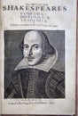 Title page with portrait of First Folio of Shakespeare