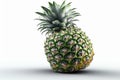 Ai Generative Pineapple isolated on a white background. Healthy food concept