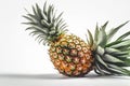 Ai Generative Pineapple isolated on a white background. Healthy food concept