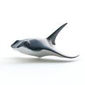 **Title:** Stunning 3D Render of a Graceful Manta Ray Gliding Underwater, Isolated on White Backgro Royalty Free Stock Photo
