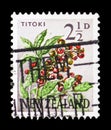 Titoki, New Zealand Oak (Alectryon excelsus), Pictorial Definitives serie, circa 1961