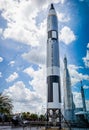 TITUSVILLE, FLORIDA - AUG 22, 2018: NASA Rocket Garden