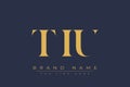 TIU abstract letter logo design Royalty Free Stock Photo