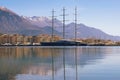 Tivat city, Montenegro - March 12, 2020: View of marina Porto Montenegro and sailing yacht Black Pearl Royalty Free Stock Photo