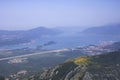 Tivat, Montenegro airport view from mountains Royalty Free Stock Photo
