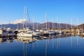 View of yacht marina of Porto Montenegro in Tivat city. Montenegro, Bay of Kotor Royalty Free Stock Photo