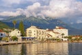 View of embankment of Tivat city, Montenegro Royalty Free Stock Photo