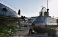 Tivat, Montenegro, March 5, 2020. Submarines at The Maritime Heritage Museum in Tivat. Royalty Free Stock Photo