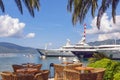 Montenegro. View of embankment of Tivat city and Porto Montenegro marina