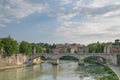 Tiver River, view from Ponte Principe Amadeo Savoia Acosta in Rome Royalty Free Stock Photo