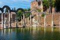 Hadrian`s Villa in Tivoli, Italy. The ancient pool called Canopus