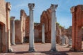 Hadrian`s Villa in Tivoli, Italy. Ruins near the golden square
