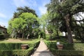 Tivoli, Italy, May 09, 2022: Exteriors of the Villa d`Este in Tivoli, near Rome. Wonderful Renaissance Palace. Royalty Free Stock Photo