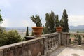 Tivoli, Italy, May 09, 2022: Exteriors of the Villa d`Este in Tivoli, near Rome. Wonderful Renaissance Palace. Royalty Free Stock Photo