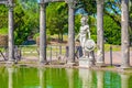 Tivoli - Villa Adriana Canopo - Lazio - Italy statue of roman hero god with helmet and shield Royalty Free Stock Photo