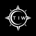 TIW abstract technology logo design on Black background. TIW creative initials letter logo concept Royalty Free Stock Photo