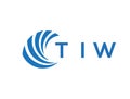 TIW letter logo design on white background. TIW creative circle letter logo Royalty Free Stock Photo