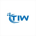TIW letter logo design on white background. TIW creative initials letter logo concept. TIW letter design Royalty Free Stock Photo
