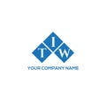 TIW letter logo design on WHITE background. TIW creative initials letter logo Royalty Free Stock Photo