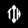TIX circle letter logo design with circle and ellipse shape. TIX ellipse letters with typographic style. The three initials form a Royalty Free Stock Photo