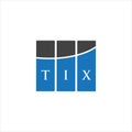 TIX letter logo design on white background. TIX creative initials letter logo concept. TIX letter design Royalty Free Stock Photo