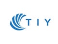TIY letter logo design on white background. TIY creative circle letter logo