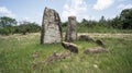 Megalithic Tiya stone pillars, a UNESCO World Heritage Site near, Ethiopia. Royalty Free Stock Photo