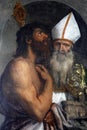 Tiziano Vecellio: St. Lazarus and St. Blaise Royalty Free Stock Photo