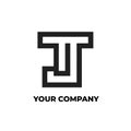 TJ letter inital logo design