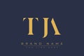 TJA abstract letter logo design Royalty Free Stock Photo