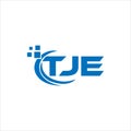 TJE letter logo design on white background. TJE creative initials letter logo concept. TJE letter design