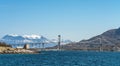 The Tjeldsund Bridge connecting mainland Norway to the Lofoten Archepelago