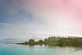 The Tjeldsund Bridge in a fog