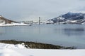 The Tjeldsund suspension road Bridge, Troms county, Norway.