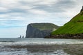 Tjornuvik beach on Streymoy island Royalty Free Stock Photo