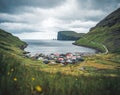 Tjornuvik beautiful town in the Faroe Islands, sit on the north coast of Streymoy, Beautiful Scandinavian Village