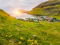 Tjornuvik Scandinavian Village, Located On The Faroe Islands, sit on the north coast of Streymoy